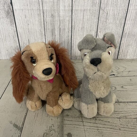 Disney Other - VTG 90's Disney Lady And The Tramp Plush Set Of  2  8"  Tramp & 7"  Lady Cute